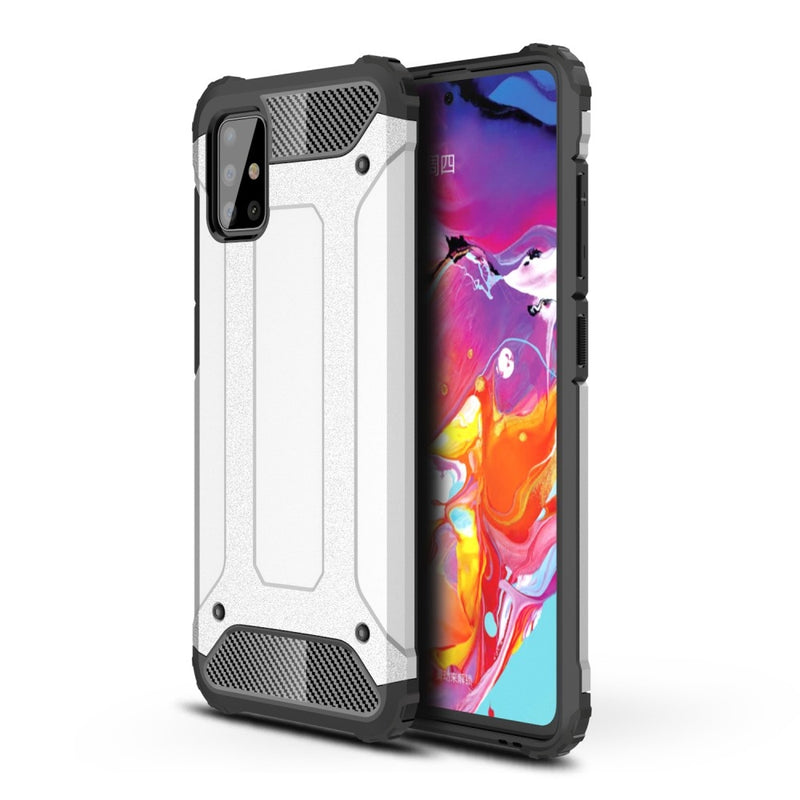 Se Samsung Galaxy A51 - Armor Guard Hybrid cover - Sølv ✔ Kæmpe udvalg i  Capida ✔ Hurtig levering: 1 - 2 Hverdage samt billig fragt - Varenummer: CPD-V33101223426B og barcode / Ean: 101223426B på lager - Udsalg på Mobil tilbehør Spar op til 65% - Over 360 kendte mærker på udsalg