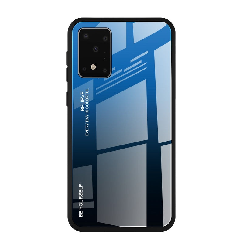 Se Samsung Galaxy S20 / S20 5G - GRADIENT Hybrid cover m/Hærdet glas bagside - Blå/Sort ✔ Kæmpe udvalg i  Capida ✔ Hurtig levering: 1 - 2 Hverdage samt billig fragt - Varenummer: CPD-V33101223870G og barcode / Ean: 101223870G på lager - Udsalg på Mobil tilbehør Spar op til 67% - Over 400 kendte brands på udsalg