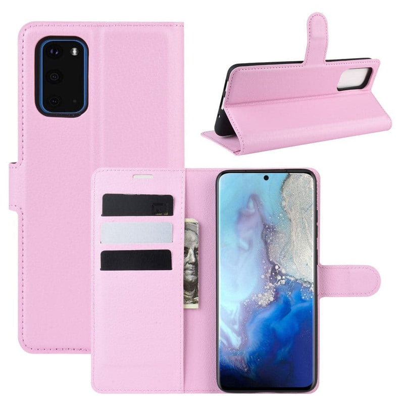 Se Samsung Galaxy S20 / S20 5G - Læder cover / pung - Pink ✔ Kæmpe udvalg i  Capida ✔ Hurtig levering: 1 - 2 Hverdage samt billig fragt - Varenummer: CPD-V33101223913E og barcode / Ean: 101223913E på lager - Udsalg på Mobil tilbehør Spar op til 56% - Over 400 kendte brands på udsalg