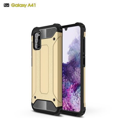 Se Samsung Galaxy A41 - Armor Guard Hybrid cover - Guld ✔ Kæmpe udvalg i Capida ✔ Hurtig levering: 1 - 2 Hverdage samt billig fragt - Varenummer: CPD-V33101225829E og barcode / Ean: 101225829E på lager - Udsalg på Mobil tilbehør Spar op til 65% - Over 360 kendte mærker på udsalg