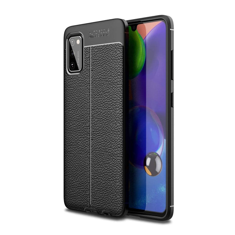 Se Samsung Galaxy A41 - Gummi cover i Læder Design - Sort ✔ Kæmpe udvalg i Capida ✔ Hurtig levering: 1 - 2 Hverdage samt billig fragt - Varenummer: CPD-V33101225832A og barcode / Ean: 101225832A på lager - Udsalg på Mobil tilbehør Spar op til 63% - Over 360 kendte mærker på udsalg