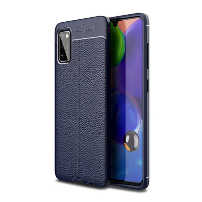 Se Samsung Galaxy A41 - Gummi cover i Læder Design - Mørkeblå ✔ Kæmpe udvalg i Capida ✔ Hurtig levering: 1 - 2 Hverdage samt billig fragt - Varenummer: CPD-V33101225832C og barcode / Ean: 101225832C på lager - Udsalg på Mobil tilbehør Spar op til 61% - Over 360 kendte mærker på udsalg