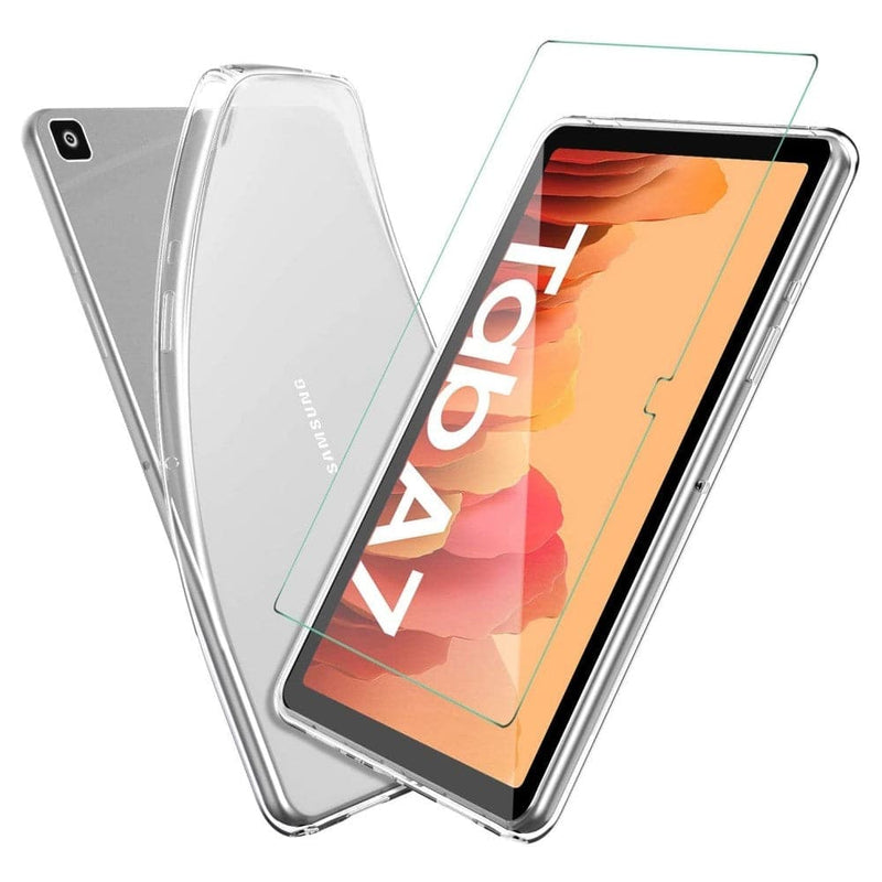 Se Samsung Galaxy Tab A7 10.4 (2020) - Gummi cover inkl. Hærdet beskyttelsesglas - Transparent ❤ Kæmpe udvalg i Capida ❤ Hurtig levering: 1 - 2 Hverdage samt billig fragt - Varenummer: CPD-V33101231053A og barcode / Ean: 101231053A på lager - Udsalg på Tablets tilbehør Spar op til 56% - Over 412 kendte brands på udsalg