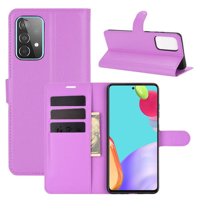 Se Samsung Galaxy A52s 5 G / A52 5G / A52 - Læder cover / pung - Lilla ❤ Stort online udvalg i Capida ❤ Hurtig levering: 1 - 2 Hverdage samt billig fragt - Varenummer: CPD-V33101233141H og barcode / Ean: på lager - Udsalg på Mobil tilbehør Spar op til 56% - Over 785 kendte brands på udsalg