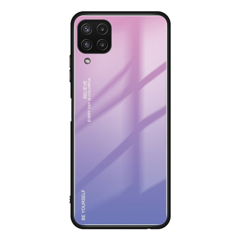 Se Samsung Galaxy M32 4G - Gradient Hybrid cover m/bagside af hærdet glas - Pink/Lilla ✔ Kæmpe udvalg i  Capida ✔ Hurtig levering: 1 - 2 Hverdage samt billig fragt - Varenummer: CPD-V33101239004A og barcode / Ean: 101239004A på lager - Udsalg på Mobil tilbehør Spar op til 67% - Over 400 kendte brands på udsalg