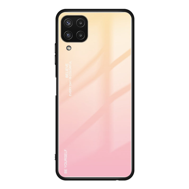 Se Samsung Galaxy M32 4G - Gradient Hybrid cover m/bagside af hærdet glas - Guld/Pink ✔ Kæmpe udvalg i  Capida ✔ Hurtig levering: 1 - 2 Hverdage samt billig fragt - Varenummer: CPD-V33101239004B og barcode / Ean: 101239004B på lager - Udsalg på Mobil tilbehør Spar op til 66% - Over 400 kendte brands på udsalg