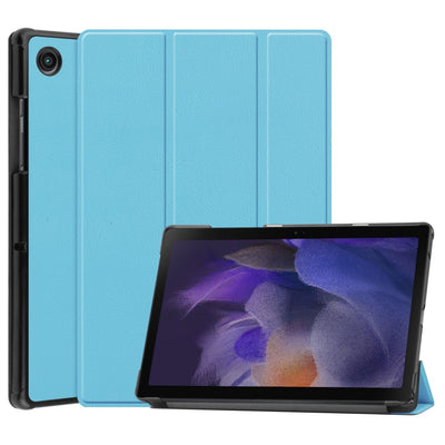 Se Samsung Galaxy Tab A8 10.5 (2021) - Tri-Fold læder cover - Wake up/Sleep funktion - Himmelblå ❤ Kæmpe udvalg i Capida ❤ Hurtig levering: 1 - 2 Hverdage samt billig fragt - Varenummer: CPD-V33101240584H og barcode / Ean: 101240584H på lager - Udsalg på Tablets tilbehør Spar op til 56% - Over 454 kendte mærker på udsalg