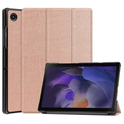 Se Samsung Galaxy Tab A8 10.5 (2021) - Tri-Fold læder cover - Wake up/Sleep funktion - Rosa guld ❤ Kæmpe udvalg i Capida ❤ Hurtig levering: 1 - 2 Hverdage samt billig fragt - Varenummer: CPD-V33101240584I og barcode / Ean: 101240584I på lager - Udsalg på Tablets tilbehør Spar op til 55% - Over 454 kendte mærker på udsalg