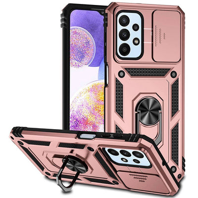 Se Samsung Galaxy A23 4G / 5G - Armor Slide Hybrid cover med Kickstand - Rosa guld ❤ Kæmpe udvalg i Blandet ❤ Hurtig levering: 1 - 2 Hverdage samt billig fragt - Varenummer: CPD-V33101245110E og barcode / Ean: 101245110E på lager - Udsalg på Mobil tilbehør Spar op til 52% - Over 424 kendte brands på udsalg