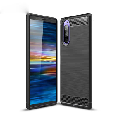 Se Sony Xperia 5 - Gummi cover/etui i Børstet Design - Sort ❤ Stort online udvalg i Capida ❤ Hurtig levering: 1 - 2 Hverdage samt billig fragt - Varenummer: CPD-V33101302942A og barcode / Ean: på lager - Udsalg på Mobil tilbehør Spar op til 55% - Over 312 kendte brands på udsalg