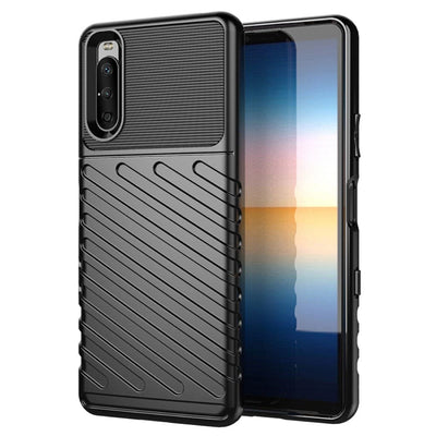 Se Sony Xperia 10 III - Thunder Series gummi cover - Sort ❤ Kæmpe udvalg i Capida ❤ Hurtig levering: 1 - 2 Hverdage samt billig fragt - Varenummer: CPD-V33101303489A og barcode / Ean: 101303489A på lager - Udsalg på Mobil tilbehør Spar op til 65% - Over 454 kendte mærker på udsalg