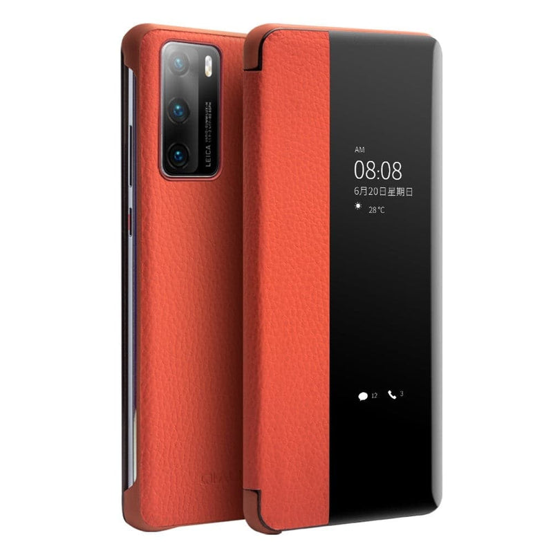 Se Huawei P40 - QIALINO ægte læder view window cover - Rød ❤ Kæmpe udvalg i QIALINO ❤ Hurtig levering: 1 - 2 Hverdage samt billig fragt - Varenummer: CPD-QLP40033003 og barcode / Ean: p40033003 på lager - Udsalg på Mobil tilbehør Spar op til 54% - Over 785 kendte brands på udsalg