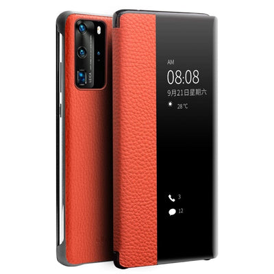 Se Huawei P40 Pro - QIALINO ægte læder view window cover - Rød ❤ Kæmpe udvalg i QIALINO ❤ Hurtig levering: 1 - 2 Hverdage samt billig fragt - Varenummer: CPD-QLP40P033003 og barcode / Ean: p40p033003 på lager - Udsalg på Mobil tilbehør Spar op til 51% - Over 785 kendte brands på udsalg