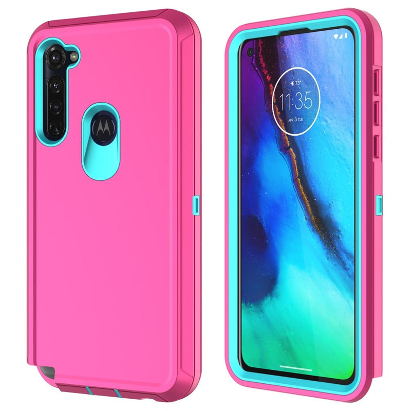 Se Motorola G Stylus - Shockproof Hybrid cover - Pink/blå ❤ Stort online udvalg i Capida ❤ Hurtig levering: 1 - 2 Hverdage samt billig fragt - Varenummer: CPD-V33101803807D og barcode / Ean: på lager - Udsalg på Mobil tilbehør Spar op til 62% - Over 350 kendte brands på udsalg