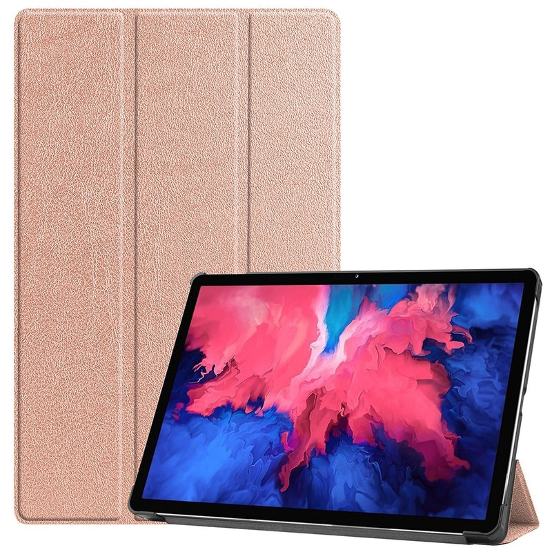 Se Lenovo Tab P11 / Tab P11 Plus - Tri-Fold læder cover / taske - Rosa guld ❤ Stort online udvalg i Capida ❤ Hurtig levering: 1 - 2 Hverdage samt billig fragt - Varenummer: CPD-V33101804174I og barcode / Ean: på lager - Udsalg på Tablets tilbehør Spar op til 52% - Over 322 kendte brands på udsalg