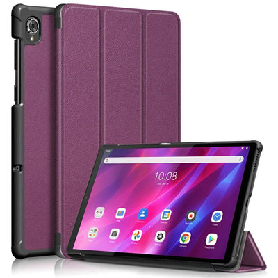 Se Lenovo Tab K10 ZA8R/ZA8N - Tri-Fold læder cover med Wake up/sleep funktion - Lilla ❤ Kæmpe udvalg i Capida ❤ Hurtig levering: 1 - 2 Hverdage samt billig fragt - Varenummer: CPD-V33101805207E og barcode / Ean: 101805207E på lager - Udsalg på Tablets tilbehør Spar op til 55% - Over 434 design mærker på udsalg