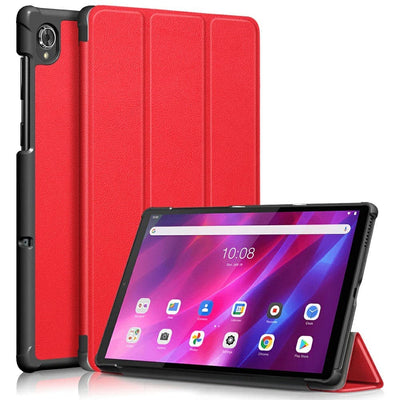 Se Lenovo Tab K10 ZA8R/ZA8N - Tri-Fold læder cover med Wake up/sleep funktion - Rød ❤ Kæmpe udvalg i Capida ❤ Hurtig levering: 1 - 2 Hverdage samt billig fragt - Varenummer: CPD-V33101805207G og barcode / Ean: 101805207G på lager - Udsalg på Tablets tilbehør Spar op til 53% - Over 434 design mærker på udsalg