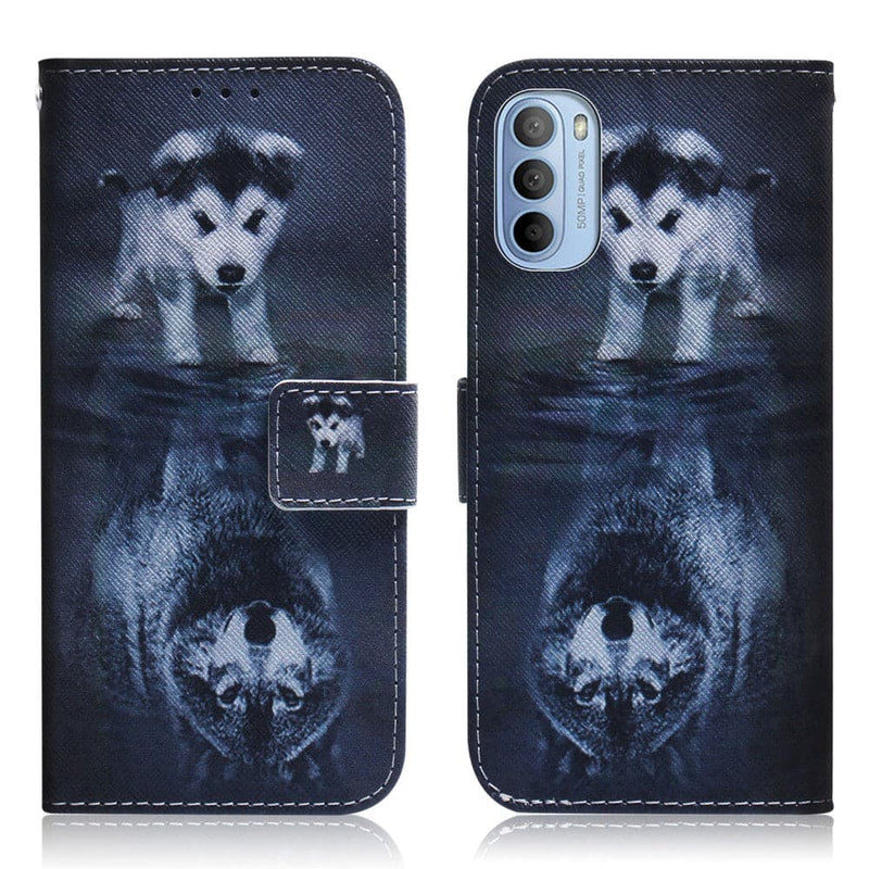 Se Motorola G31/G41 - Læder cover / pung - Printet design - Hund & Ulv ✔ Kæmpe udvalg i  Capida ✔ Hurtig levering: 1 - 2 Hverdage samt billig fragt - Varenummer: CPD-V33101806683F og barcode / Ean: 101806683F på lager - Udsalg på Mobil tilbehør Spar op til 56% - Over 412 kendte brands på udsalg