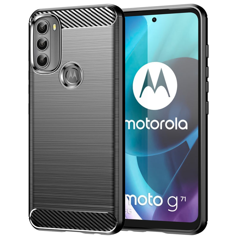 Se Motorola G71 5G - Ultratyndt gummi cover - Børstet Design - Sort ✔ Kæmpe udvalg i  Capida ✔ Hurtig levering: 1 - 2 Hverdage samt billig fragt - Varenummer: CPD-V33101806808A og barcode / Ean: 101806808A på lager - Udsalg på Mobil tilbehør Spar op til 62% - Over 412 kendte brands på udsalg