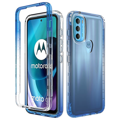 Se Motorola G71 5G - Gradient Hybrid cover - Blå ✔ Kæmpe udvalg i  Capida ✔ Hurtig levering: 1 - 2 Hverdage samt billig fragt - Varenummer: CPD-V33101807124D og barcode / Ean: 101807124D på lager - Udsalg på Mobil tilbehør Spar op til 66% - Over 412 kendte brands på udsalg