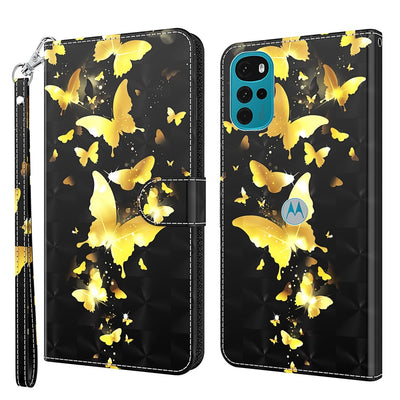 Se Motorola Moto G22 / E32s - Læder cover / pung - Printet design - Gyldne sommerfugle ✔ Kæmpe udvalg i  Capida ✔ Hurtig levering: 1 - 2 Hverdage samt billig fragt - Varenummer: CPD-V33101807147A og barcode / Ean: 101807147A på lager - Udsalg på Mobil tilbehør Spar op til 59% - Over 412 kendte brands på udsalg