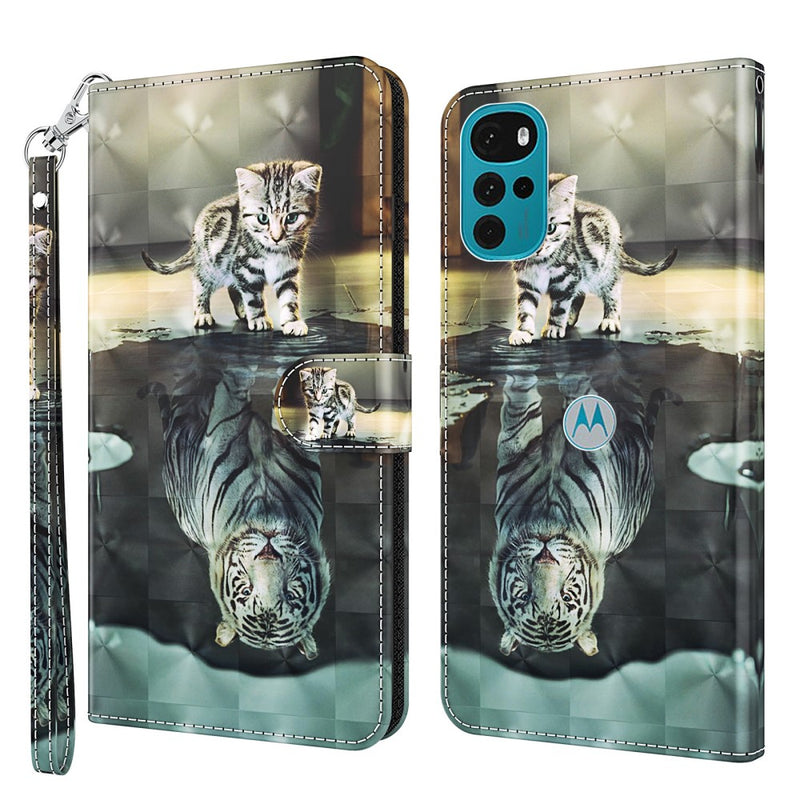 Se Motorola Moto G22 / E32s - Læder cover / pung - Printet design - Kat & Tiger ✔ Kæmpe udvalg i  Capida ✔ Hurtig levering: 1 - 2 Hverdage samt billig fragt - Varenummer: CPD-V33101807147C og barcode / Ean: 101807147C på lager - Udsalg på Mobil tilbehør Spar op til 57% - Over 412 kendte brands på udsalg