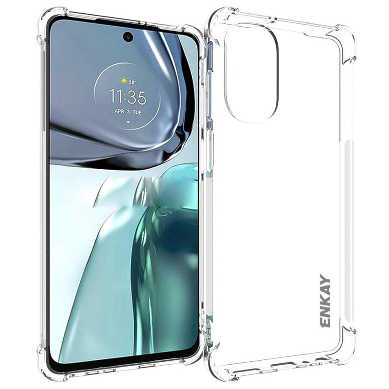 Se Motorola Moto G62 5G - ENKAY Gummi cover - Transparent ✔ Kæmpe udvalg i  Capida ✔ Hurtig levering: 1 - 2 Hverdage samt billig fragt - Varenummer: CPD-V33101808207A og barcode / Ean: 101808207A på lager - Udsalg på Mobil tilbehør Spar op til 67% - Over 360 kendte mærker på udsalg