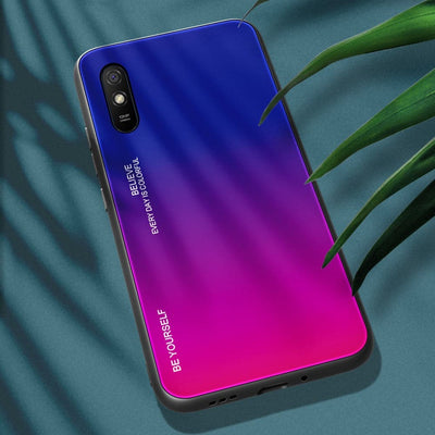 Se Xiaomi Redmi 9A - GRADIENT Hybrid cover m/bagside af Hærdet glas - Blå/rosa ❤ Kæmpe udvalg i Capida ❤ Hurtig levering: 1 - 2 Hverdage samt billig fragt - Varenummer: CPD-V33101907951D og barcode / Ean: 101907951D på lager - Udsalg på Mobil tilbehør Spar op til 61% - Over 434 design brands på udsalg