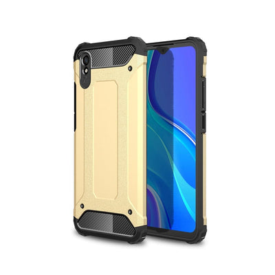 Se Xiaomi Redmi 9A - Armor Guard Hybrid cover - Guld ❤ Kæmpe udvalg i Capida ❤ Hurtig levering: 1 - 2 Hverdage samt billig fragt - Varenummer: CPD-V33101908037E og barcode / Ean: 101908037E på lager - Udsalg på Mobil tilbehør Spar op til 54% - Over 454 kendte brands på udsalg