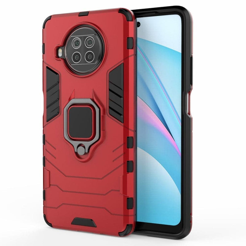 Se Xiaomi Mi 10T Lite 5G - Hybrid cover med kickstand & fingerring - Rød ❤ Kæmpe udvalg i Capida ❤ Hurtig levering: 1 - 2 Hverdage samt billig fragt - Varenummer: CPD-V33101908941B og barcode / Ean: 101908941B på lager - Udsalg på Mobil tilbehør Spar op til 56% - Over 454 kendte mærker på udsalg