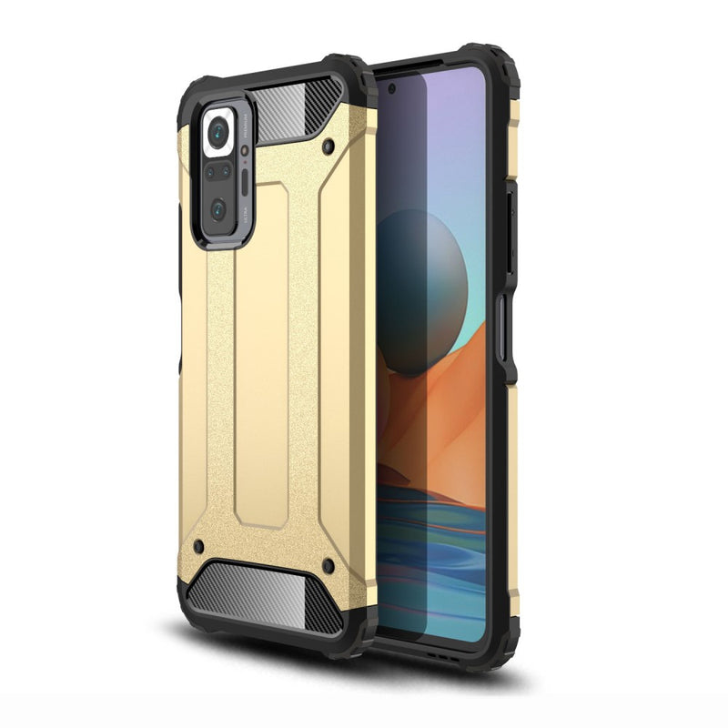 Se Xiaomi Redmi Note 10 Pro - Armor Guard Hybrid cover - Guld ❤ Kæmpe udvalg i Capida ❤ Hurtig levering: 1 - 2 Hverdage samt billig fragt - Varenummer: CPD-V33101909736E og barcode / Ean: 101909736E på lager - Udsalg på Mobil tilbehør Spar op til 51% - Over 434 design brands på udsalg