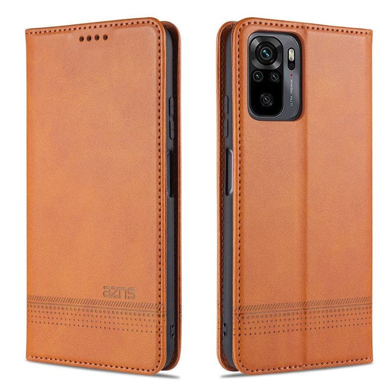 Se Xiaomi Redmi Note 10 4G/Note 10S - AZNS flip læder cover / pung - Brun ❤ Kæmpe udvalg i Capida ❤ Hurtig levering: 1 - 2 Hverdage samt billig fragt - Varenummer: CPD-V33101910081A og barcode / Ean: 101910081A på lager - Udsalg på Mobil tilbehør Spar op til 58% - Over 350 kendte brands på udsalg