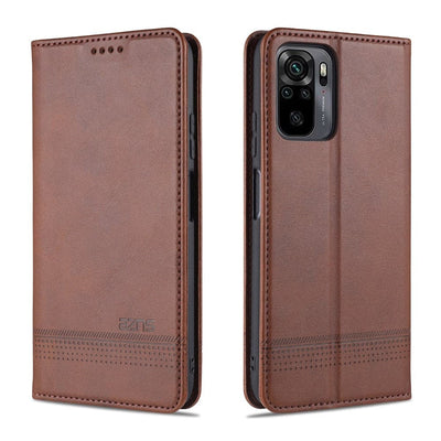 Se Xiaomi Redmi Note 10 4G/Note 10S - AZNS flip læder cover / pung - Kaffe ❤ Kæmpe udvalg i Capida ❤ Hurtig levering: 1 - 2 Hverdage samt billig fragt - Varenummer: CPD-V33101910081E og barcode / Ean: 101910081E på lager - Udsalg på Mobil tilbehør Spar op til 63% - Over 434 design brands på udsalg