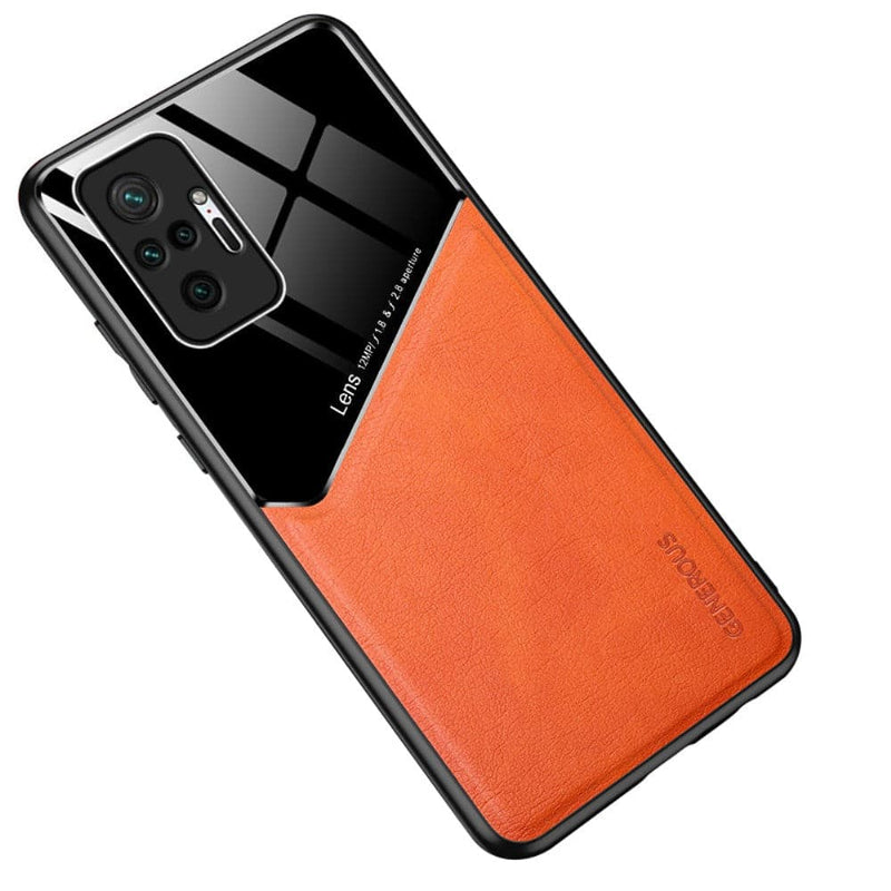 Se Xiaomi Redmi Note 10 Pro Max - Hybrid cover - Læder Design - Orange ❤ Kæmpe udvalg i Capida ❤ Hurtig levering: 1 - 2 Hverdage samt billig fragt - Varenummer: CPD-V33101910894E og barcode / Ean: 101910894E på lager - Udsalg på Mobil tilbehør Spar op til 54% - Over 434 design brands på udsalg