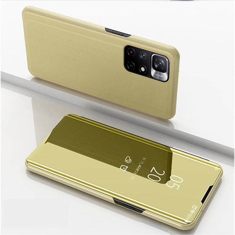 Se Xiaomi Redmi Note 11T 5G/Redmi Note 11S 5G - View Window Mirror cover - Guld ❤ Kæmpe udvalg i Capida ❤ Hurtig levering: 1 - 2 Hverdage samt billig fragt - Varenummer: CPD-V33101913453D og barcode / Ean: 101913453D på lager - Udsalg på Mobil tilbehør Spar op til 66% - Over 454 kendte brands på udsalg