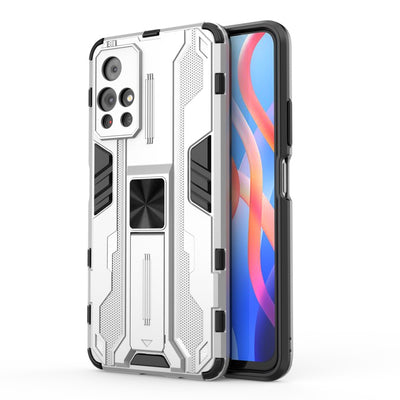 Se Xiaomi Redmi Note 11T 5G/11S 5G - Armor Guard Hybrid cover m/Kickstand - Sølv ❤ Kæmpe udvalg i Capida ❤ Hurtig levering: 1 - 2 Hverdage samt billig fragt - Varenummer: CPD-V33101913456F og barcode / Ean: 101913456F på lager - Udsalg på Mobil tilbehør Spar op til 53% - Over 785 kendte brands på udsalg