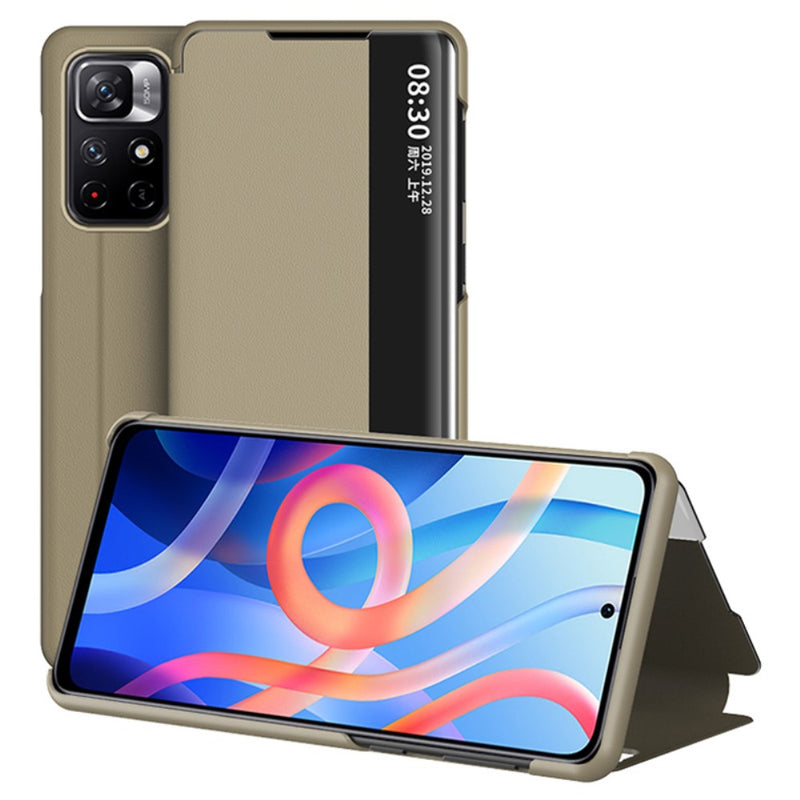 Se Xiaomi Redmi Note 11T 5G/11S 5G - View Window læder cover - Khaki ❤ Kæmpe udvalg i Capida ❤ Hurtig levering: 1 - 2 Hverdage samt billig fragt - Varenummer: CPD-V33101913562E og barcode / Ean: 101913562E på lager - Udsalg på Mobil tilbehør Spar op til 67% - Over 454 kendte brands på udsalg