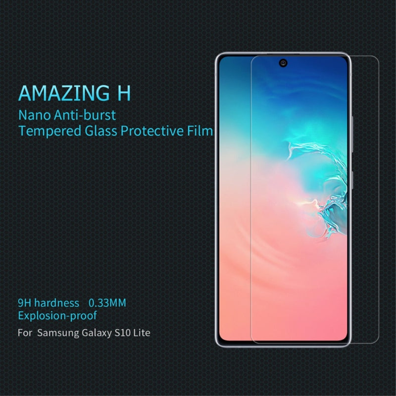 Se Samsung Galaxy S10 Lite - NILLKIN Amazing hærdet beskyttelsesglas 0,33mm ❤ Stort online udvalg i Capida ❤ Hurtig levering: 1 - 2 Hverdage samt billig fragt - Varenummer: CPD-V33103512759A og barcode / Ean: på lager - Udsalg på Mobil tilbehør Spar op til 52% - Over 434 design mærker på udsalg