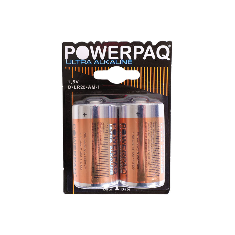 Se Powerpaq Ultra Alkaline D batteri 1.5V - 2 stk. ❤ Kæmpe udvalg i AGK ❤ Hurtig levering: 1 - 2 Hverdage samt billig fragt - Varenummer: CPD-AG2212922 og barcode / Ean: &