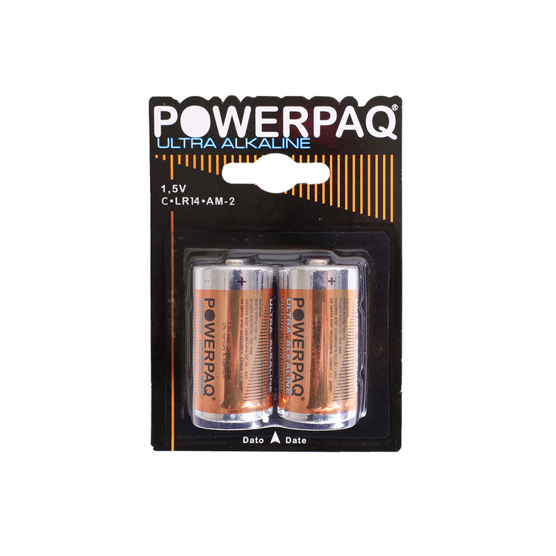 Se Powerpaq Ultra Alkaline C batteri 1.5V - 2 stk. ❤ Kæmpe udvalg i AGK ❤ Hurtig levering: 1 - 2 Hverdage samt billig fragt - Varenummer: CPD-AG2212923 og barcode / Ean: &