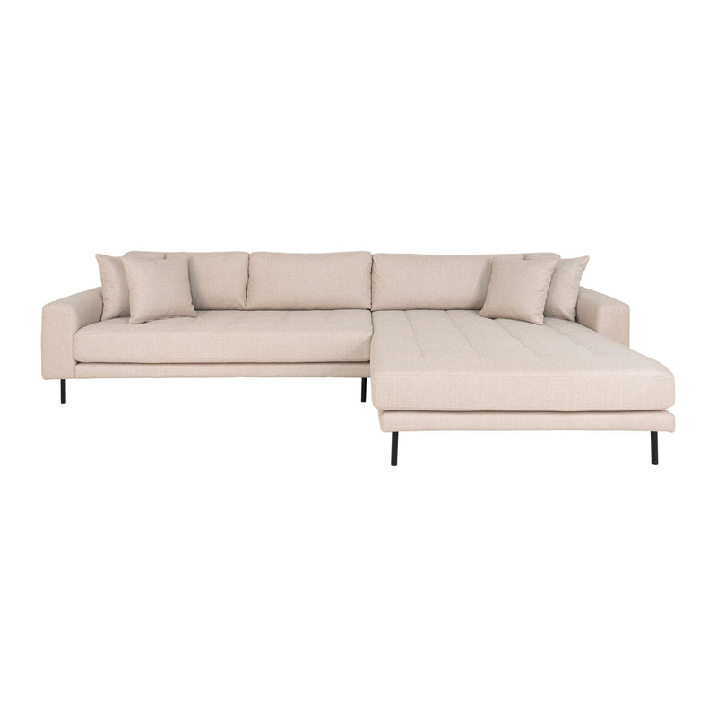 Se Lido Lounge Sofa - Lounge Sofa, Højrevendt I Beige Med Fire Puder Og Sorte Stål Ben, Hn1025 ❤ Stort online udvalg i HouseNordic ❤ Hurtig levering: 1 - 2 Hverdage samt billig fragt ❤ Varenummer: BBM-45560852513045 og barcode / Ean: &