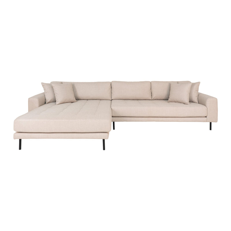 Se Lido Lounge Sofa - Lounge Sofa, Venstrevendt I Beige Med Fire Puder Og Sorte Stål Ben, Hn1025 ❤ Stort online udvalg i HouseNordic ❤ Hurtig levering: 1 - 2 Hverdage samt billig fragt ❤ Varenummer: BBM-45560855200021 og barcode / Ean: &