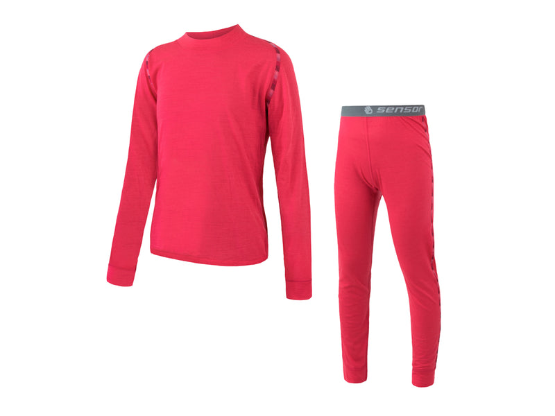 Se Sensor Merino Air Set JR - Skiundertøj til børn - Merino Uld - Magenta - Str. 90 ❤ Stort online udvalg i Sensor ❤ Hurtig levering: 1 - 2 Hverdage samt billig fragt ❤ Varenummer: CKP-8592837055435 og barcode / Ean: &