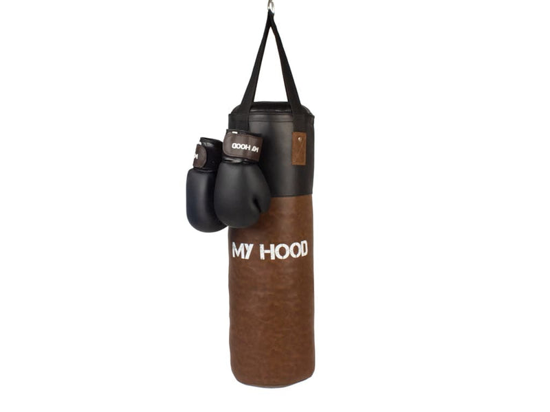 Se My Hood - Boksepude retro med handsker - 15 kg - Børn og voksne ❤ Stort online udvalg i My Hood ❤ Hurtig levering: 1 - 2 Hverdage samt billig fragt - Varenummer: CKP-5704035210469 og barcode / Ean: &