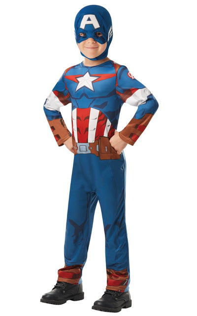 Se Captain America Classic Kostume Udklædningstøj (3-9 år)(Str. 116/M) ✔ Kæmpe udvalg i  Rubie's ✔ Hurtig levering: 1 - 2 Hverdage samt billig fragt - Varenummer: MMA-20364081247 og barcode / Ean: '883028284030 på lager - Udsalg på Udklædningstøj Spar op til 56% - Over 1147 kendte brands på udsalg