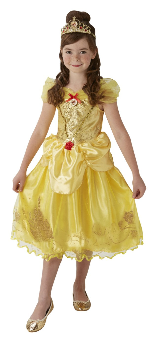 Se Disney Prinsesse Belle Deluxe Kjole Udklædningstøj (3-9 år)(Str. 104/S) ✔ Kæmpe udvalg i  Rubie&