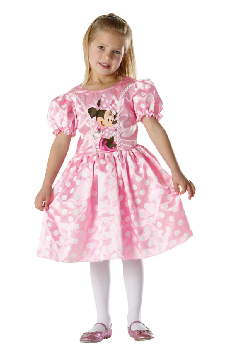 Se Disney Junior Minnie Mouse Classic Pink Kostume (3-9 år)(Str. 128/L) ✔ Kæmpe udvalg i Rubie&