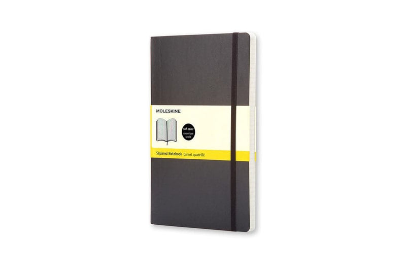 Se Notesbog Moleskine large sort m/240 kvadrerede ark soft online her - Ean: 9788883707186