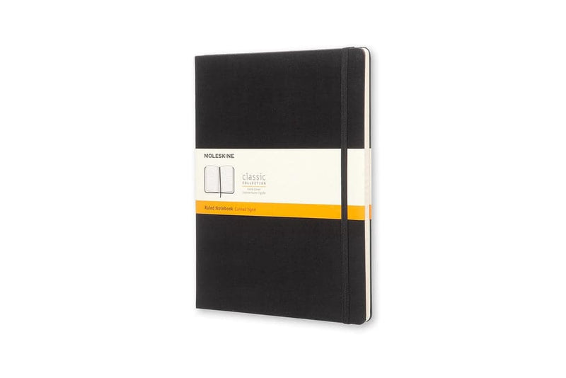 Se Notesbog Moleskine x-large sort m/192 linjerede ark hard online her - Ean: 9788867323067