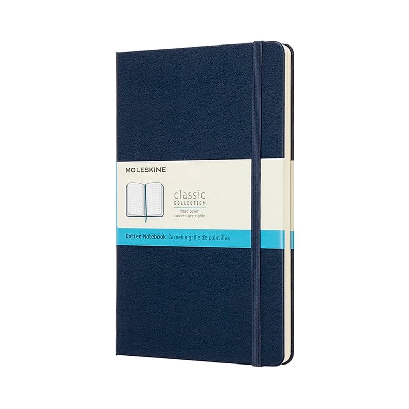 Se Notesbog Moleskine large blå m/ 240 prikket ark hard online her - Ean: 8058341715437